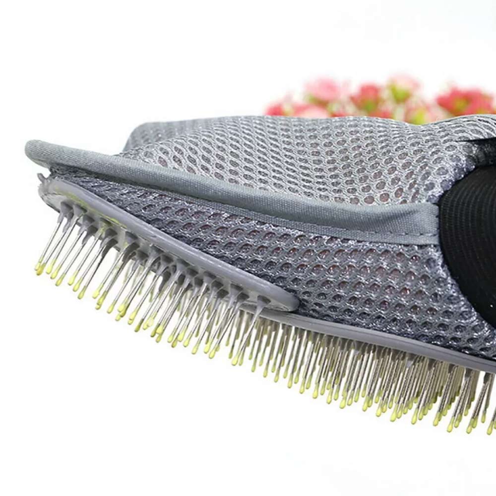 Breathable Heavy Duty Pet Grooming Glove Hair Removal Cat Dog Mitts Gentle - image 7