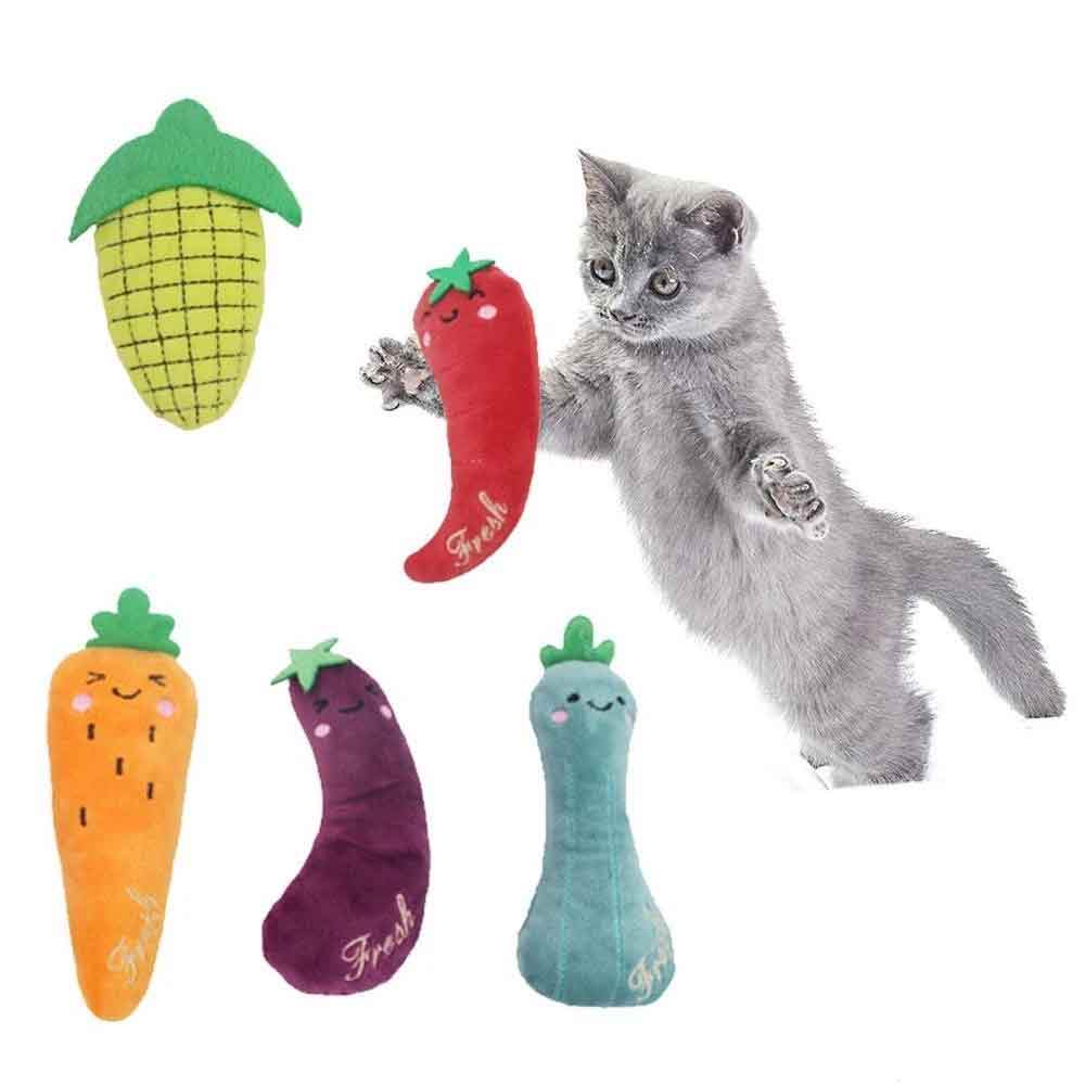 5-Piece Teeth Grinding Catnip Toys – Funny Interactive Plush Cat Chewing Vocal Toy Set - image 8