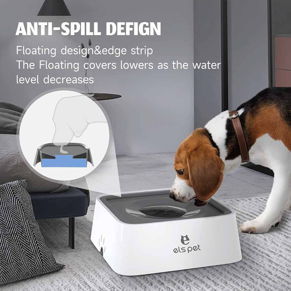 Dog Water Bowl with Filter – 1.5L Non-Spill Slow Drink Pet Water Bowl - image 2