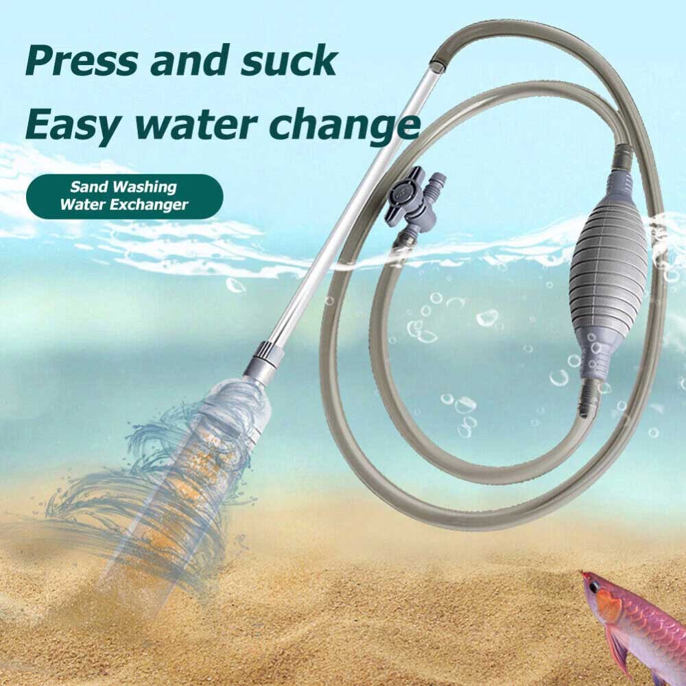Aquarium Fish Tank Syphon Vacuum Cleaner Siphon Pump Water Changer Gravel Filter - image 2