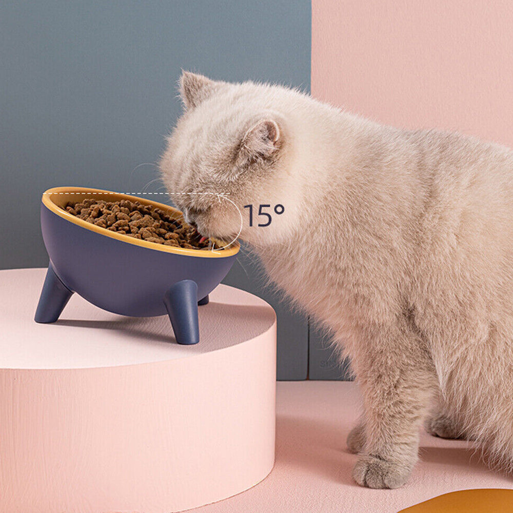 Feeder Raised Cat Bowl Pet Bowl Elevated Dog Bowls 15°Tilted Pet Water Bowl - image 5