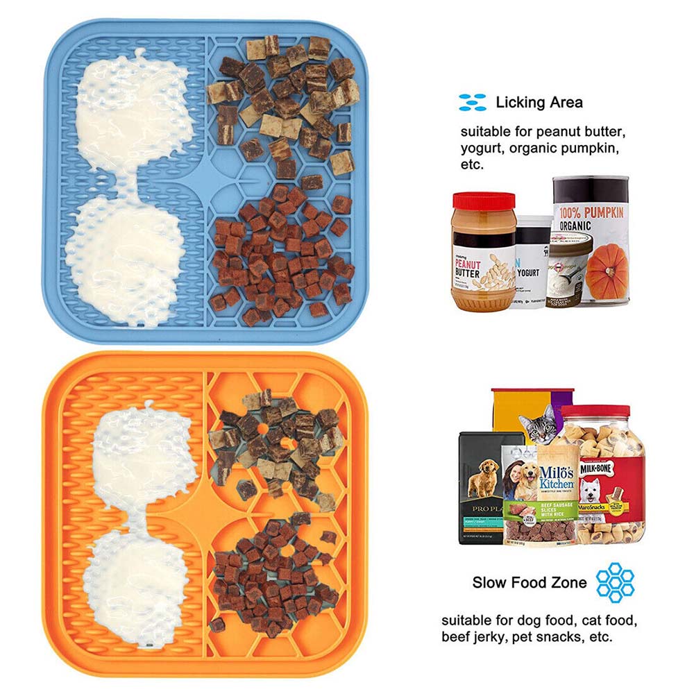Silicone Silicone Pet Lick Mat Cat Puppy Dog Slow Feeder Lick Pad Bath Grooming Help - image 5
