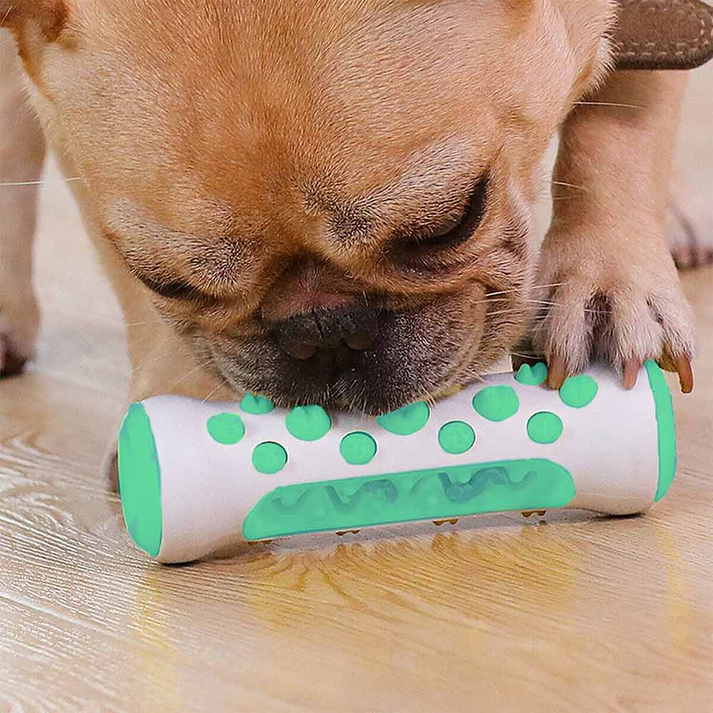 Teeth Cleaning Dog Chew Toy Tough Dog Puppy Toothbrush Rubber Chewers Toy Bone - image 7