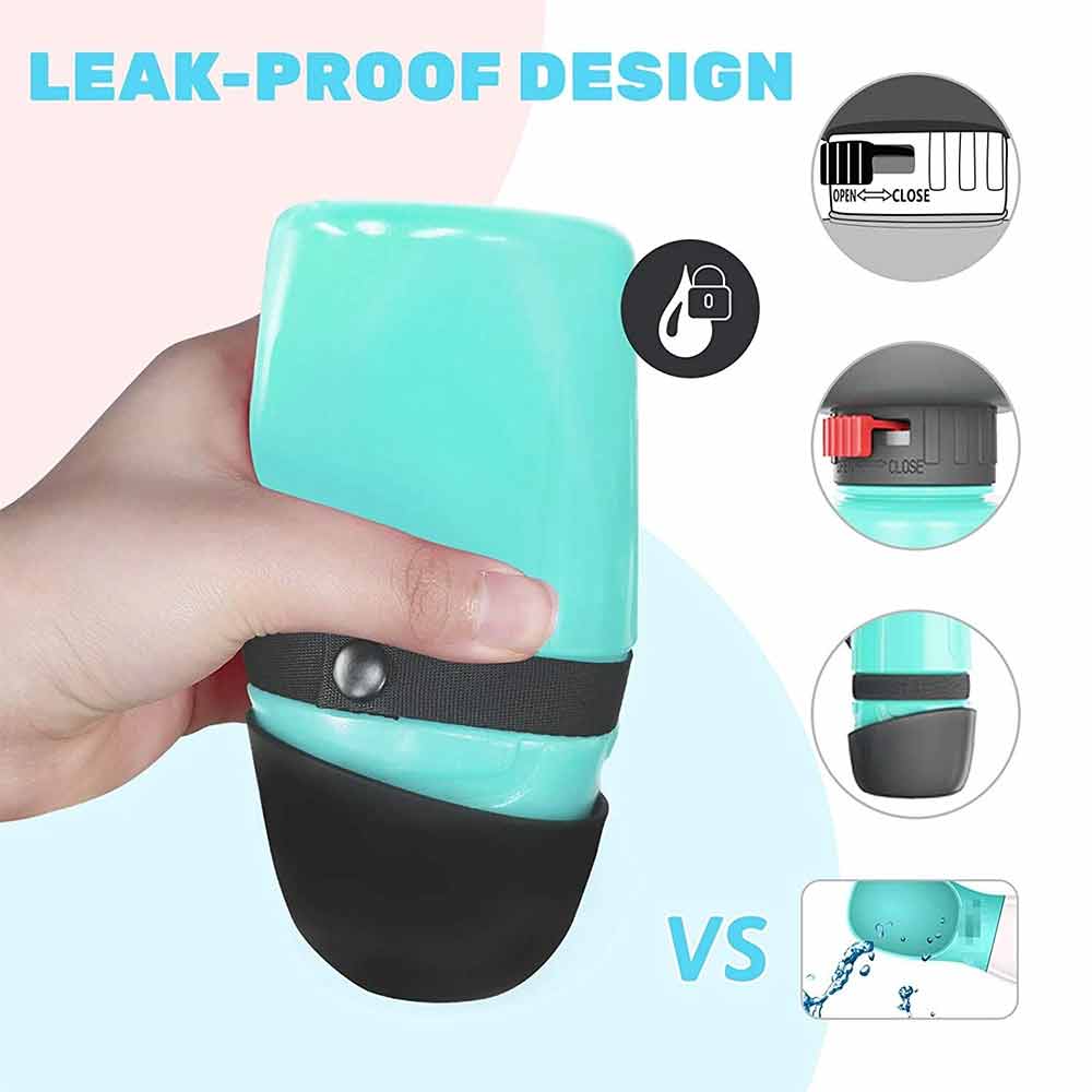 Portable Dog Water Bottle – 520ml Travel Dog Water Bottle with Foldable Bowl - image 5