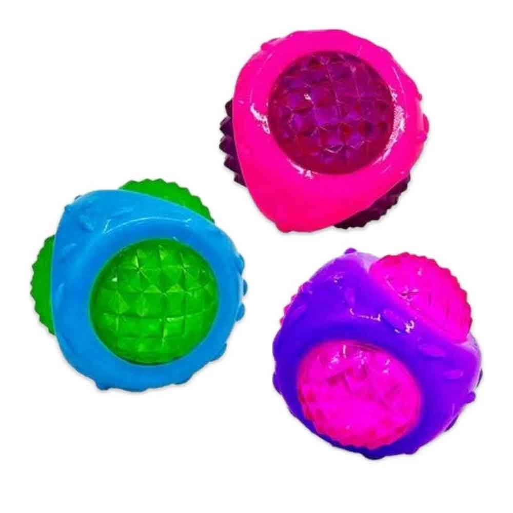 3-Piece Catch & Flash Squeaky Dog Ball – Flashing Toy Lights Up in Dark, Tough Balls - image 1