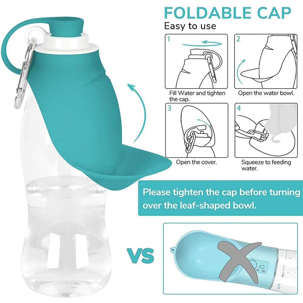 580mL Puppy Dog Cat Pet Water Bottle Cup Drinking Outdoor Travel Portable Feeder - image 8