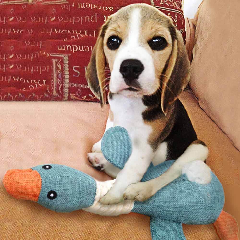 Crinkle Rope Plush Puppy Pet Chew Toy Rope Squeaker Squeaky Teething Dog Toys - image 6