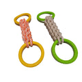Heavy-Duty Dog Tug Toy – Cotton Rope with Rubber Ring for Large Breeds - image 1