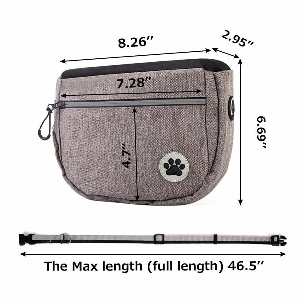 Dog Treat Training Pouch Pet Training Bag Large Capacity Puppy Snacks Waist Bag - image 7