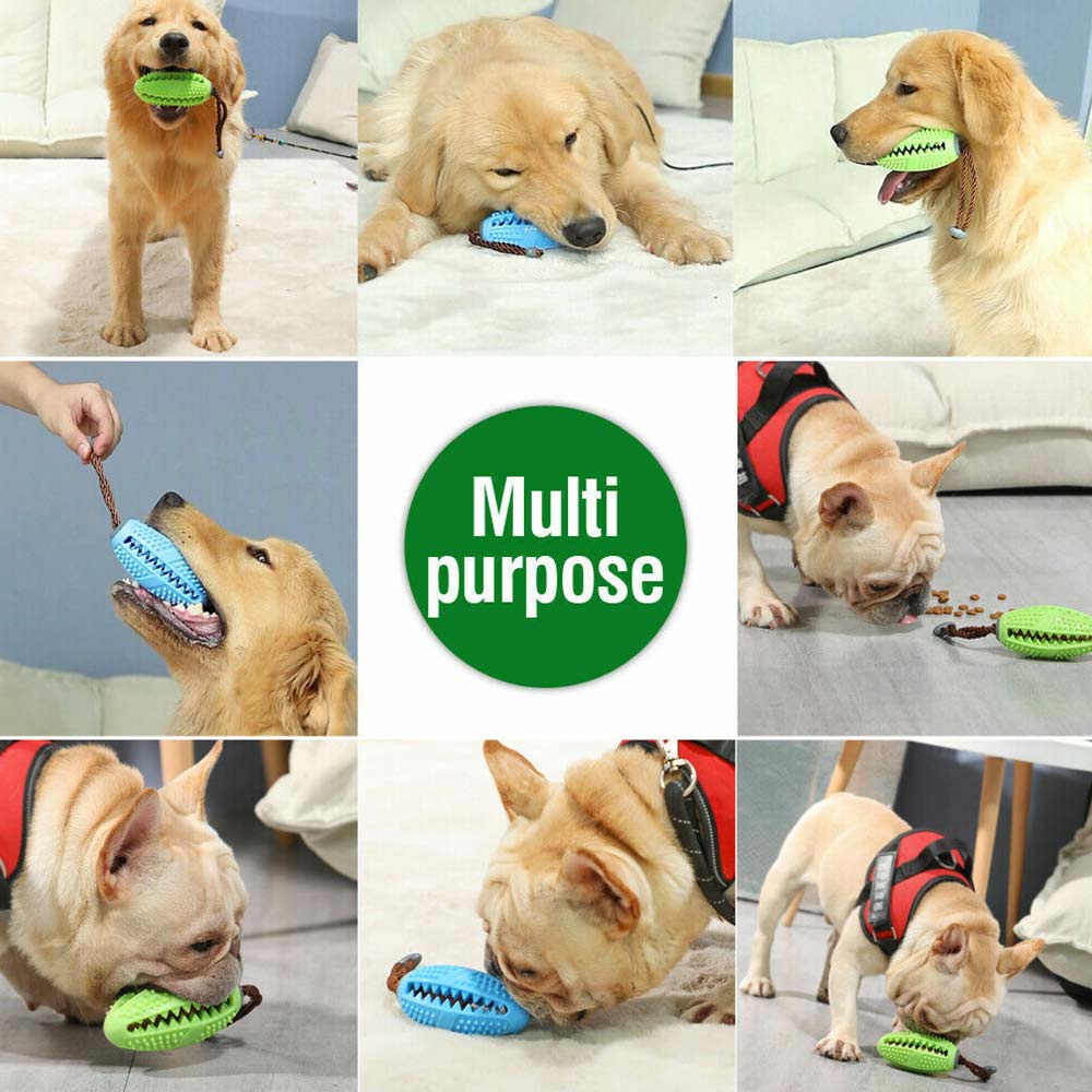 Dog Treat Balls Interactive Toothbrush Chew Toys Cleaning Food Dispenser Feeder - image 5