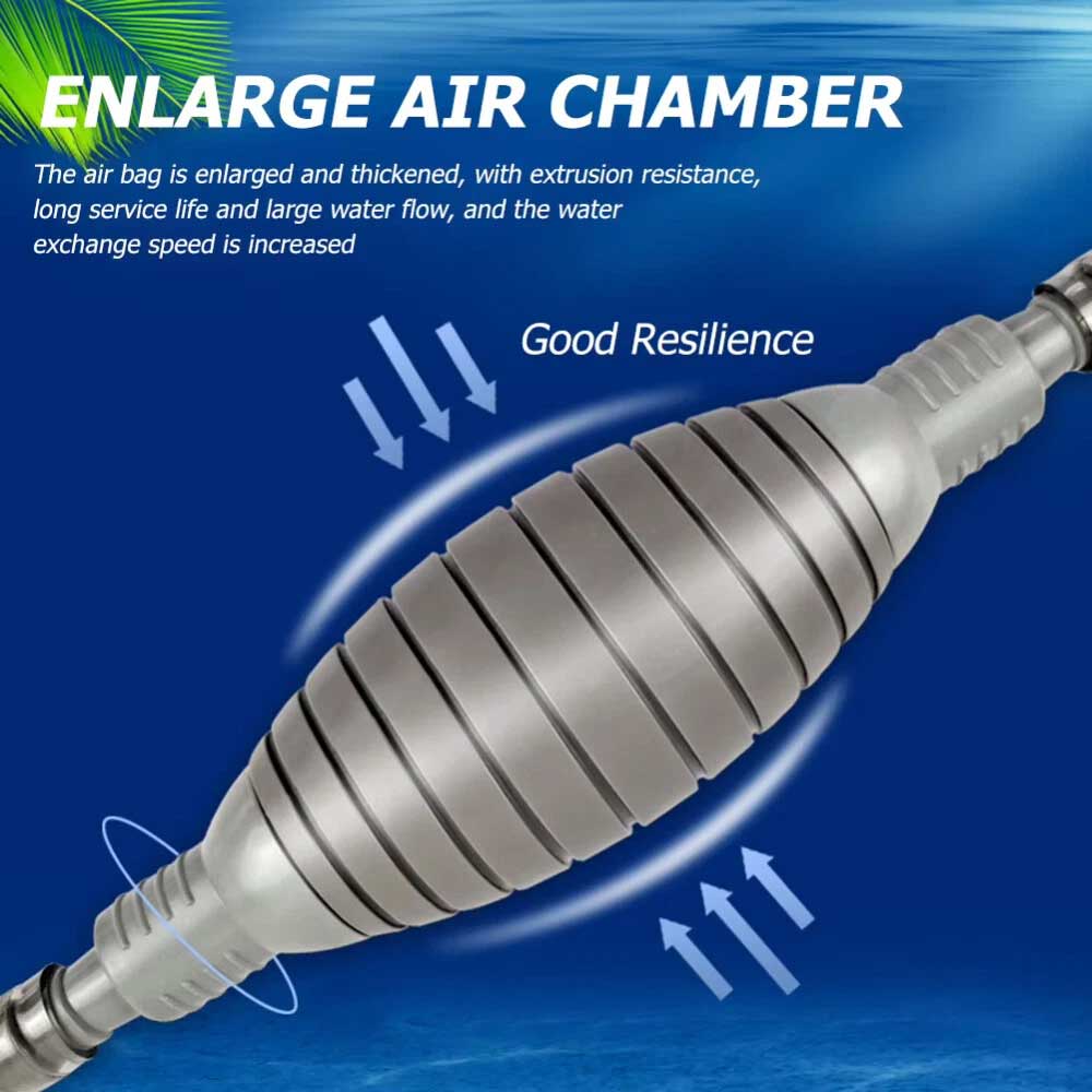 Aquarium Fish Tank Syphon Vacuum Cleaner Siphon Pump Water Changer Gravel Filter - image 8