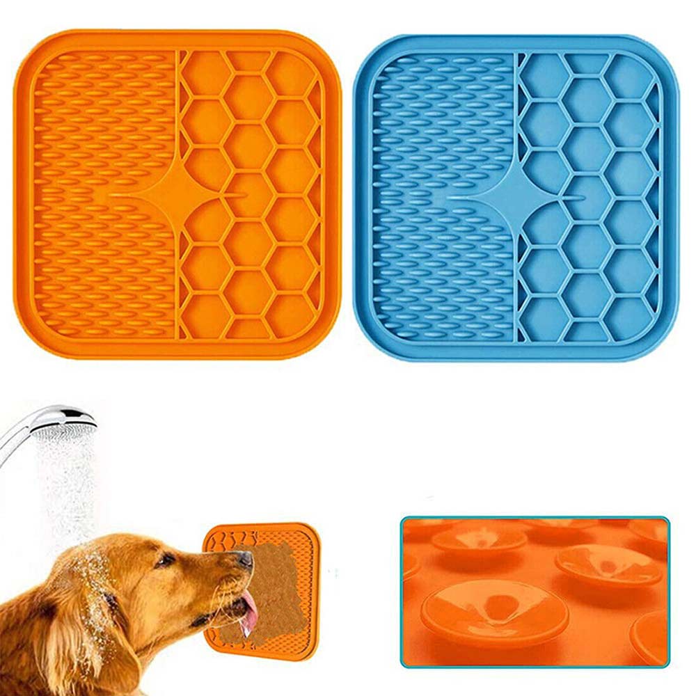 Silicone Silicone Pet Lick Mat Cat Puppy Dog Slow Feeder Lick Pad Bath Grooming Help - image 7