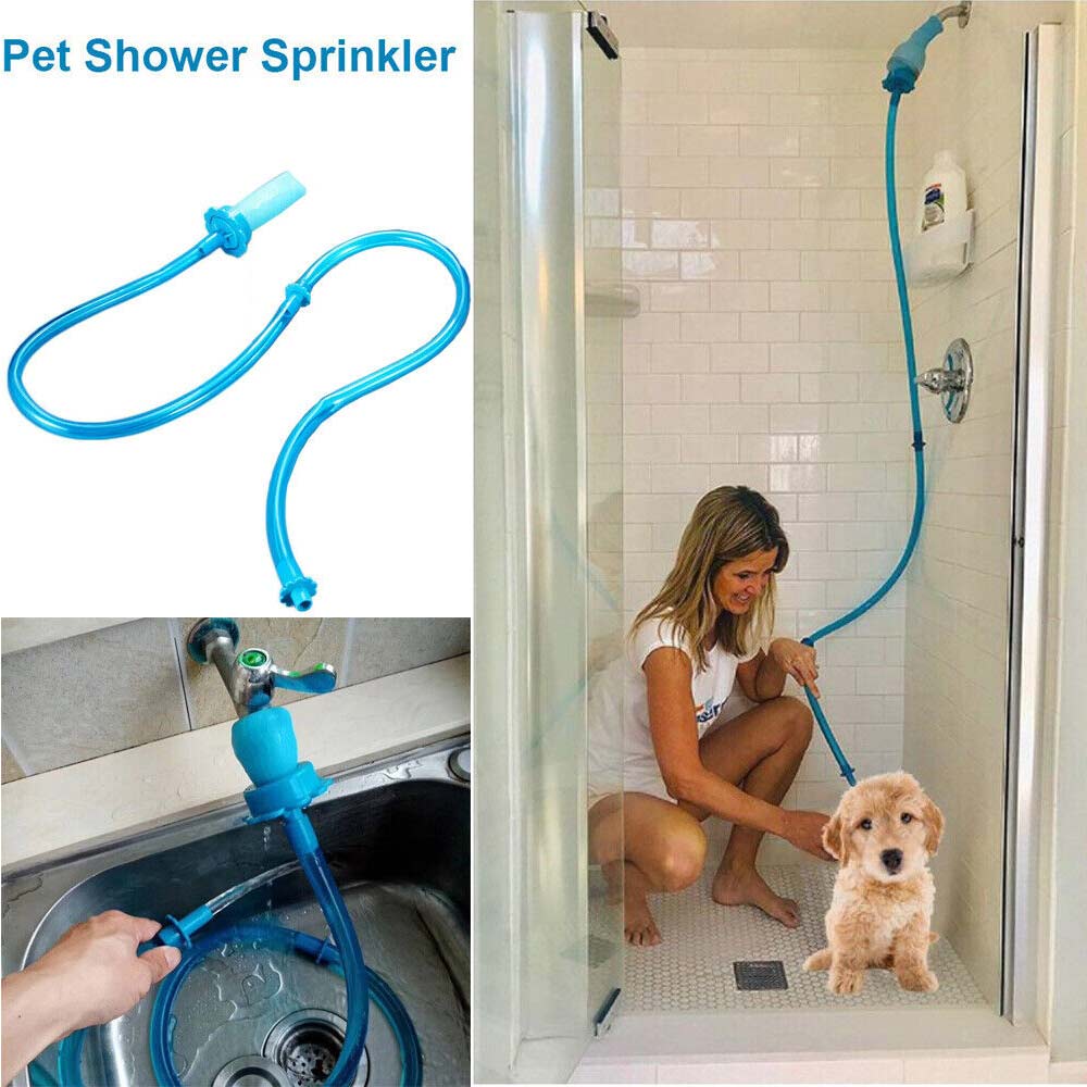 Pet Shower Connector Wash Hose Attachment Sprinkler Handheld Rinser Dogs Bathing - image 2