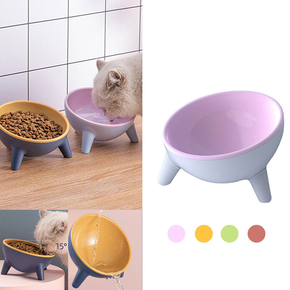 Feeder Raised Cat Bowl Pet Bowl Elevated Dog Bowls 15°Tilted Pet Water Bowl - image 2
