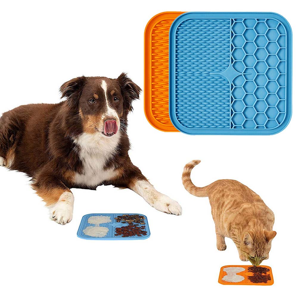Silicone Silicone Pet Lick Mat Cat Puppy Dog Slow Feeder Lick Pad Bath Grooming Help - image 3