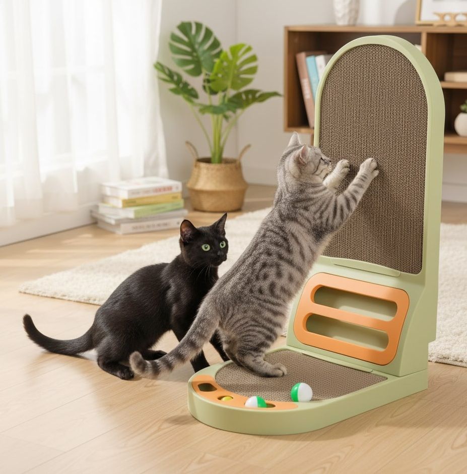 Vertical Cat Scratching Board with Durable Cardboard for Indoor Cats-2050057515714088961