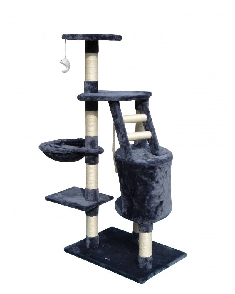 120cm Cat Tree for Indoor Cats with Condo, Hammock & Plush Perchfor for Kittens & Adult Cats-2050057516825579527
