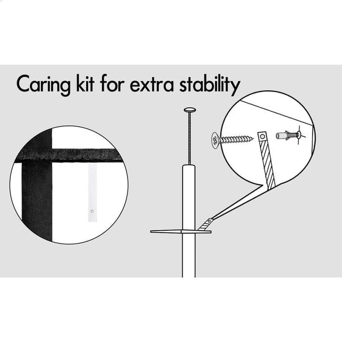 Floor to Ceiling Cat Tree Tower with Adjustable Height 230-286cm for Indoor Cats (Black)-2050057519186972678