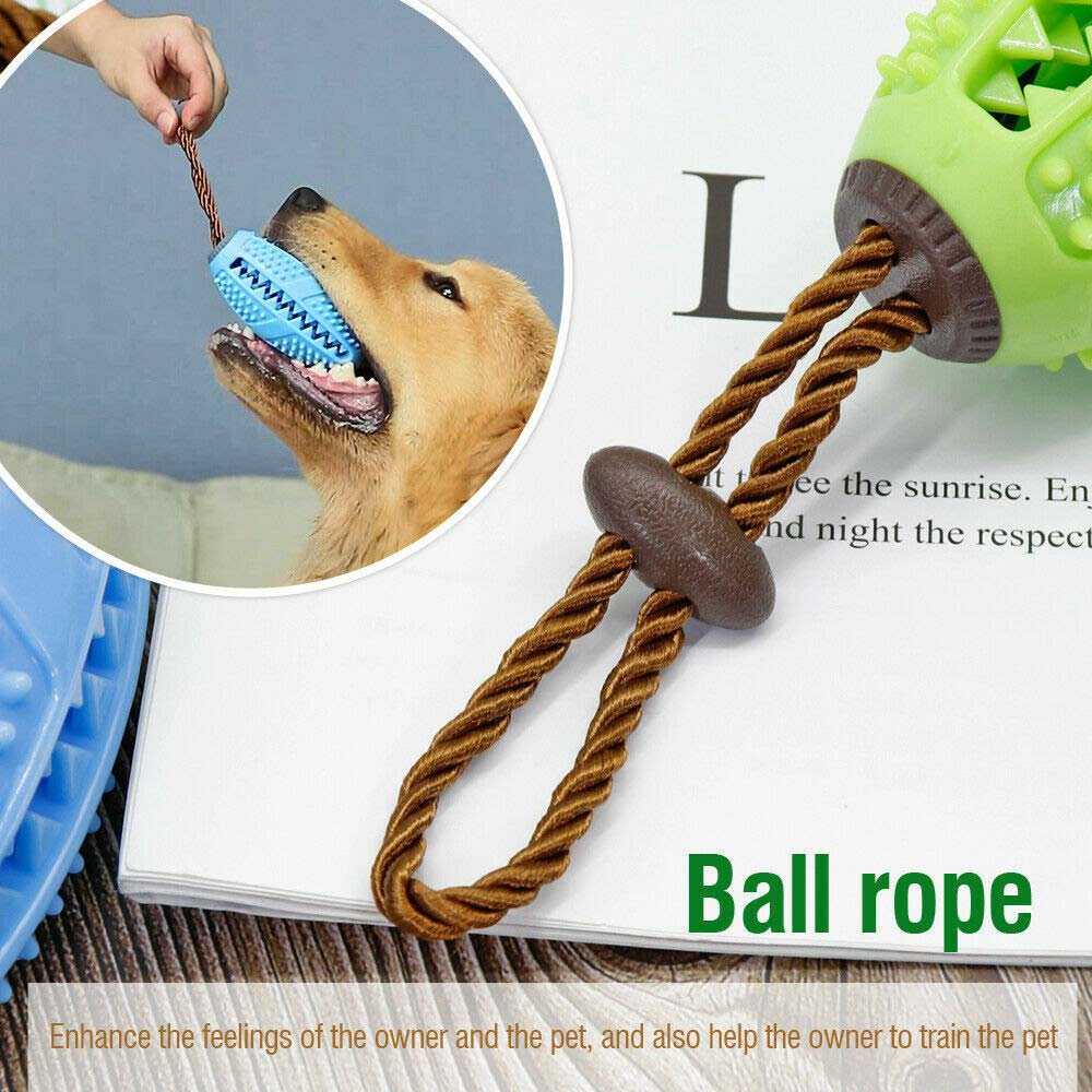 Dog Treat Balls Interactive Toothbrush Chew Toys Cleaning Food Dispenser Feeder - image 8