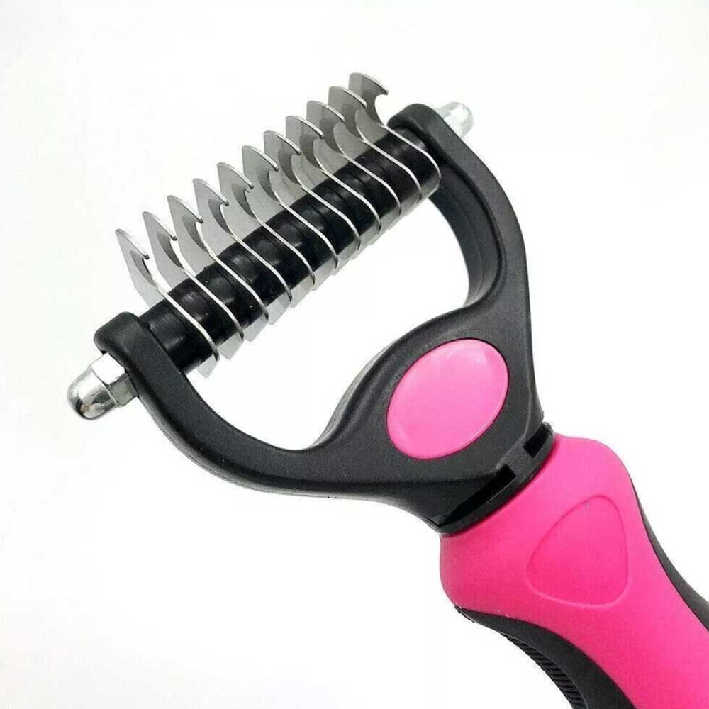 Professional Pet Dog Cat Comb Brush Dematting Undercoat Grooming Comb Rake Tool - image 7