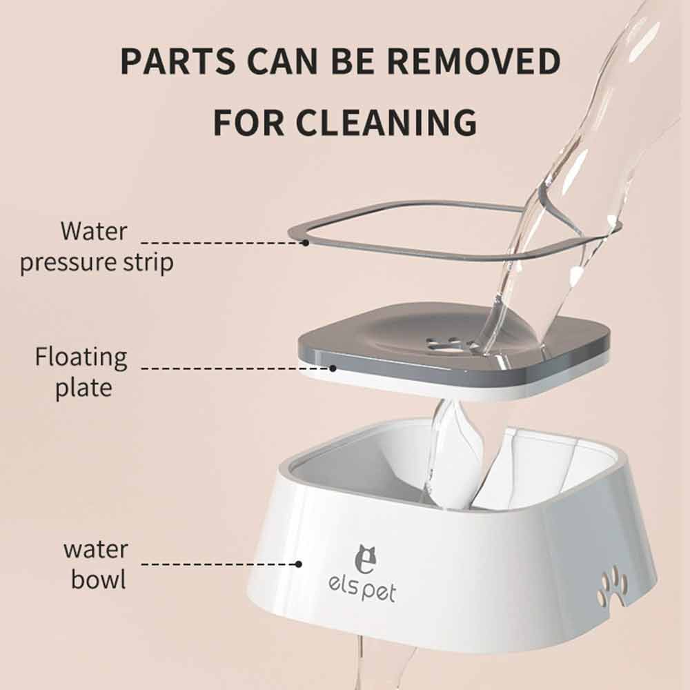 Dog Water Bowl with Filter – 1.5L Non-Spill Slow Drink Pet Water Bowl - image 4