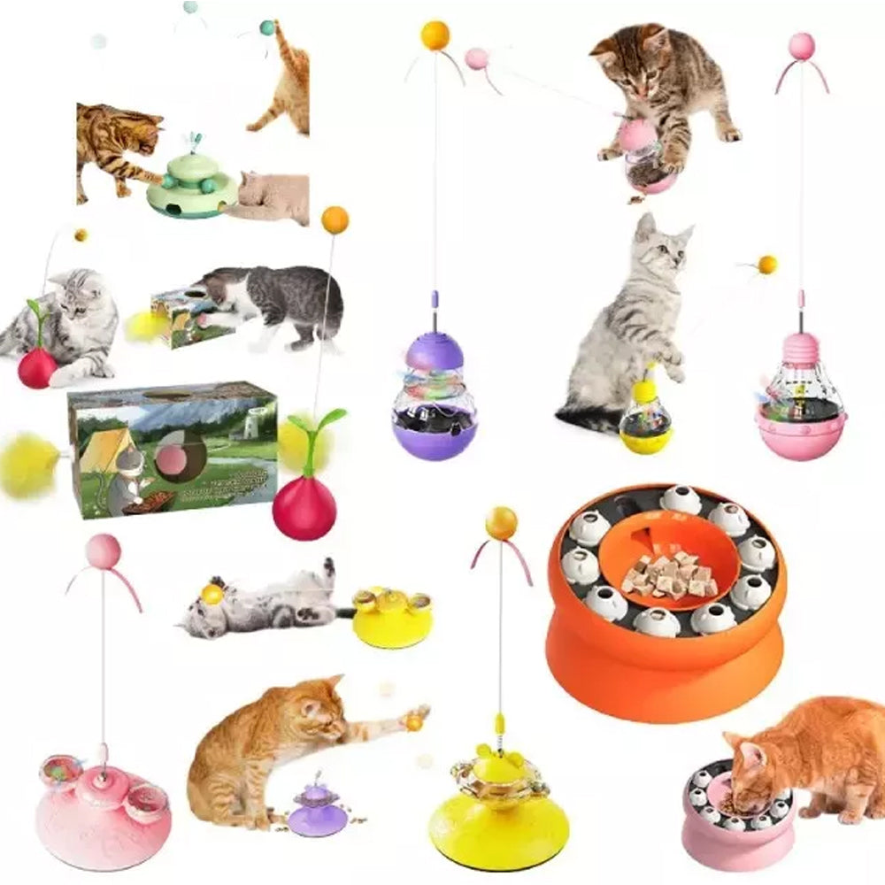 Interactive Cat Toys For Indoor Cats With Ball and Feather Pets Toy - image 2