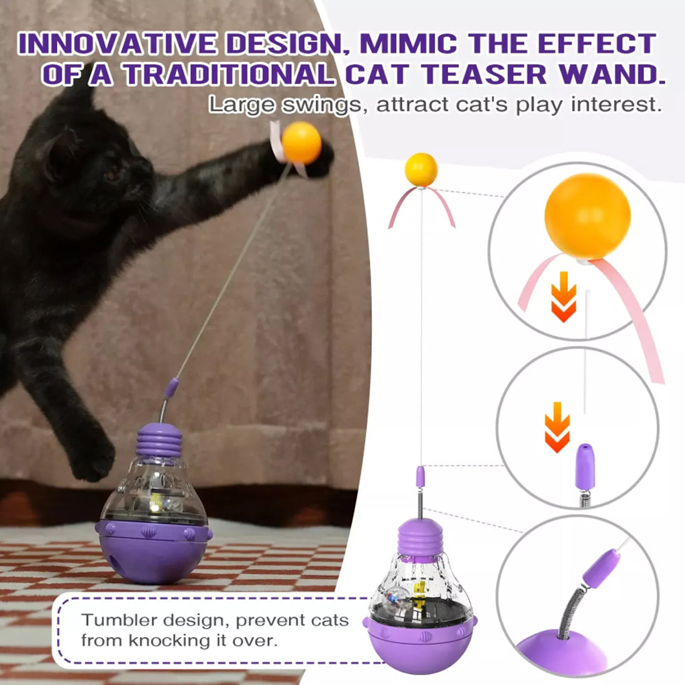 Interactive Cat Toys For Indoor Cats With Ball and Feather Pets Toy - image 5