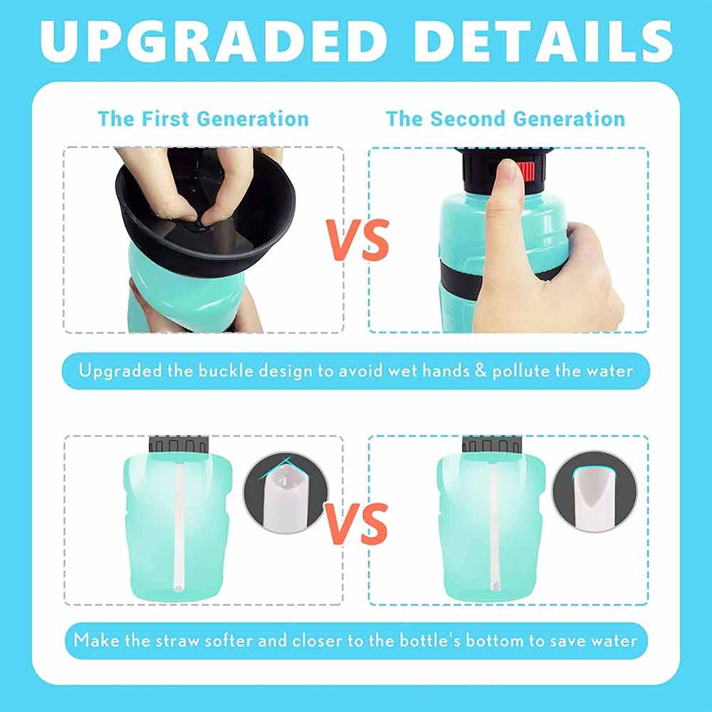 Portable Dog Water Bottle – 520ml Travel Dog Water Bottle with Foldable Bowl - image 6