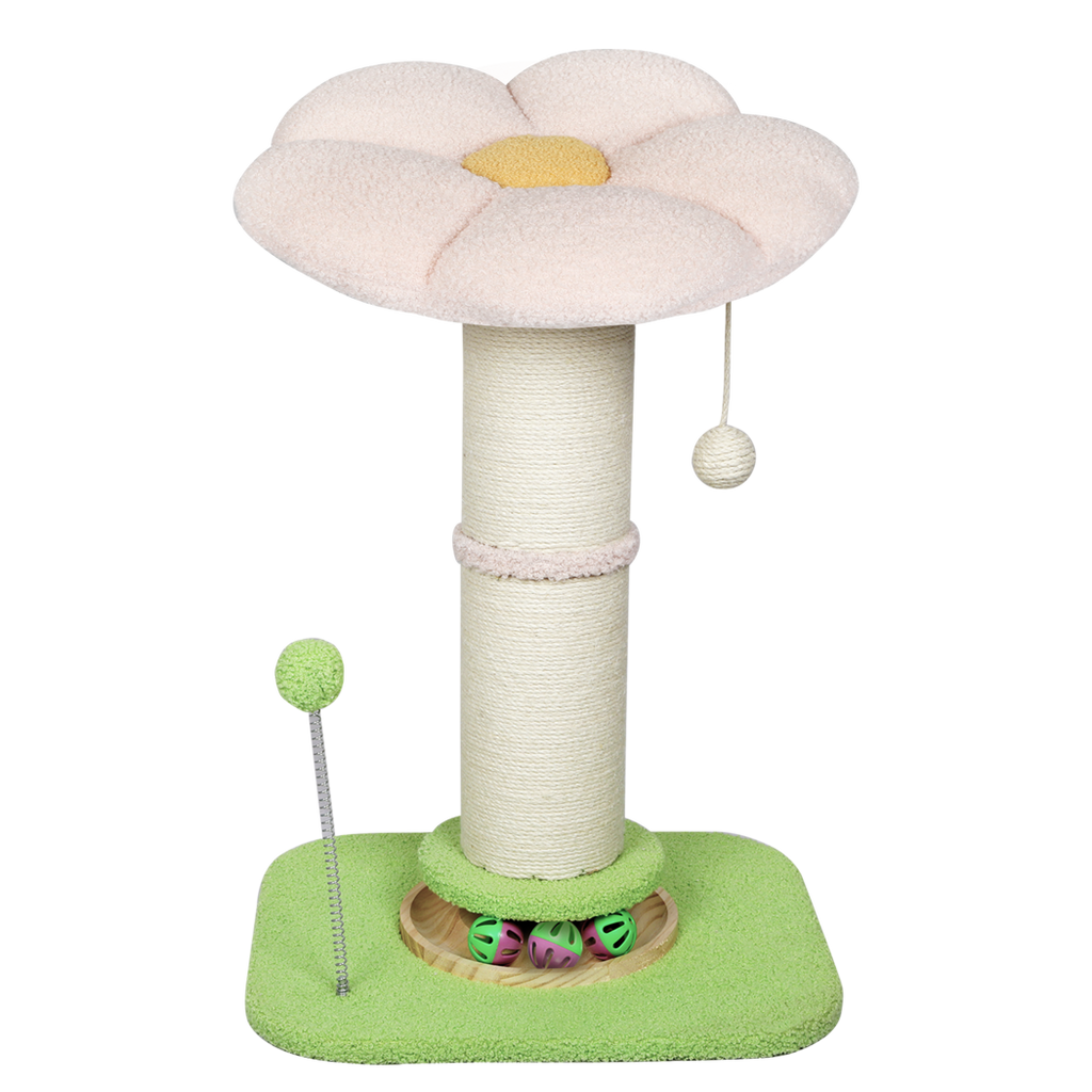 Cat Scratching Post Flower 61.5cm Cat Tree Tower-2102558640274804744
