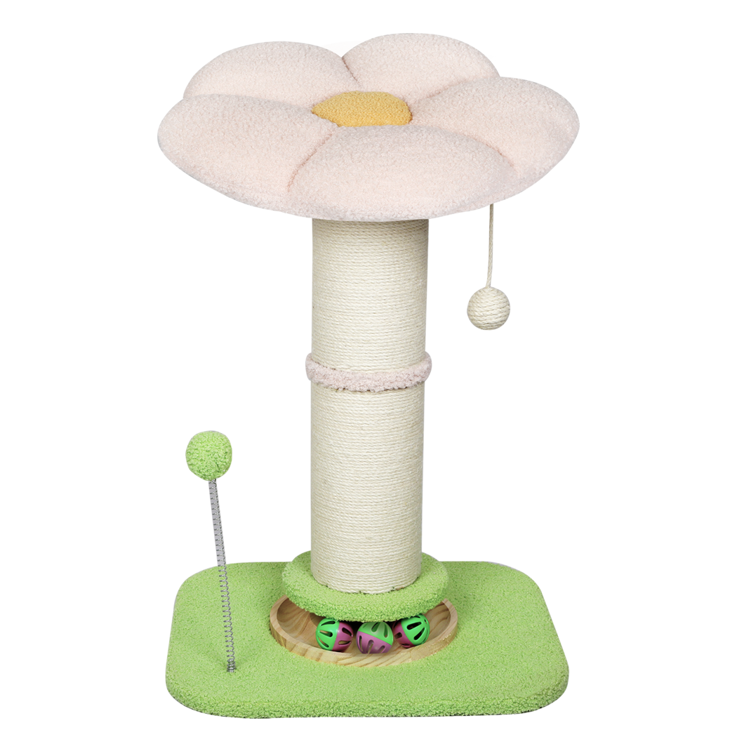 Cat Scratching Post Flower 61.5cm Cat Tree Tower-2102558640274804744