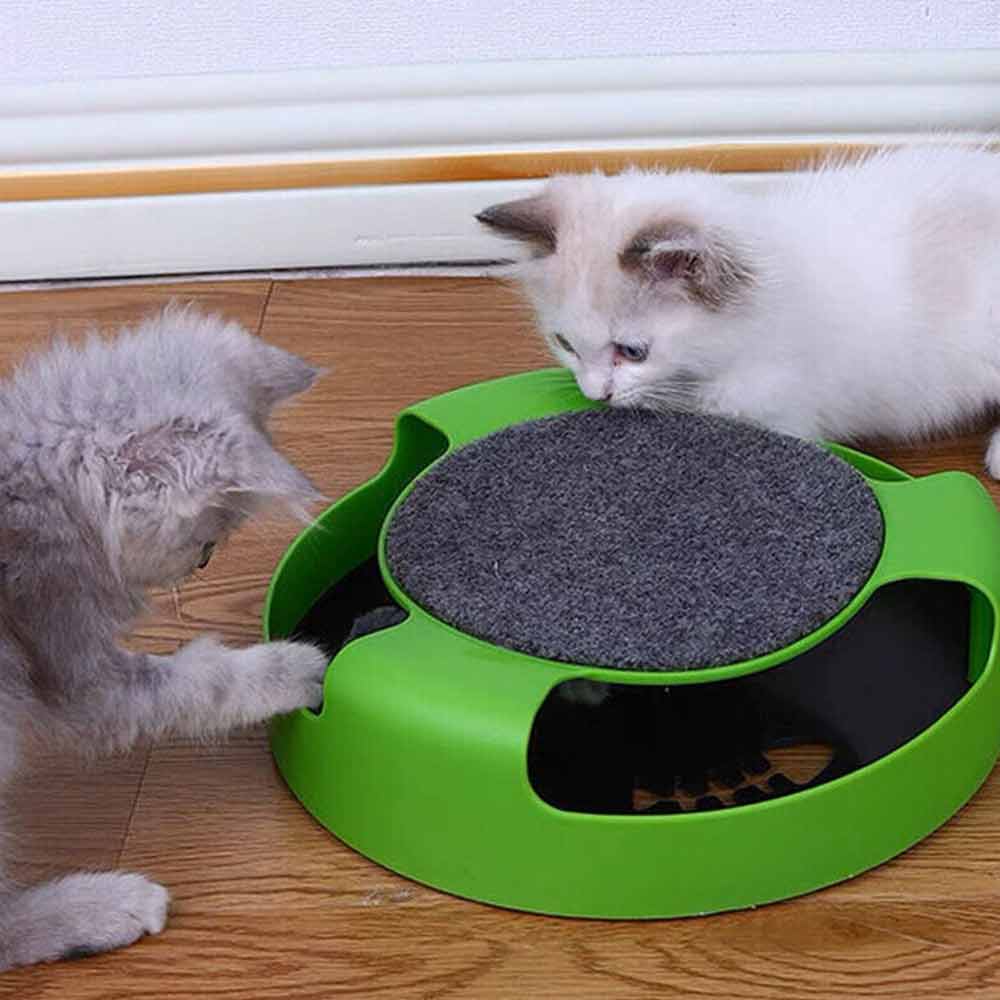 Cats Mouse Moving Catch Toy Interactive Cat Toys Indoor Cat Training Scratching Pad Round - image 3