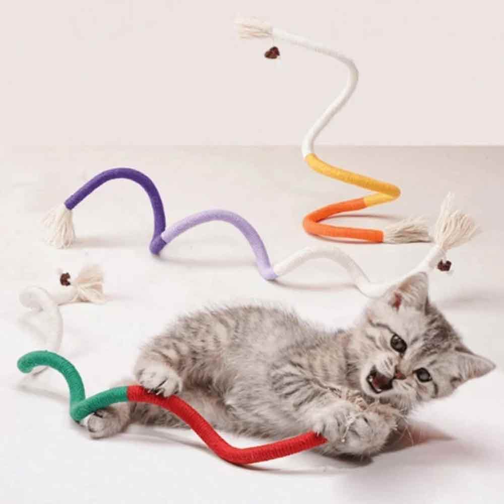 Catnip Rope Plush Cat Chew Toy – Teeth Cleaning Interactive Kitten Teething Play - image 6