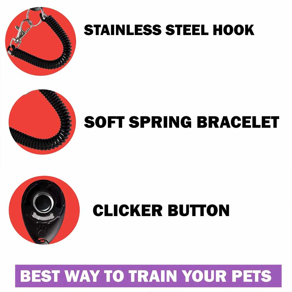 2-Pack Dog Puppy School Clicker – Professional Training Aid, Black Pet Trainer - image 5