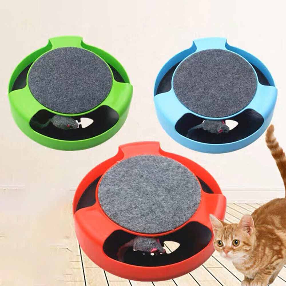 Cats Mouse Moving Catch Toy Interactive Cat Toys Indoor Cat Training Scratching Pad Round - image 6
