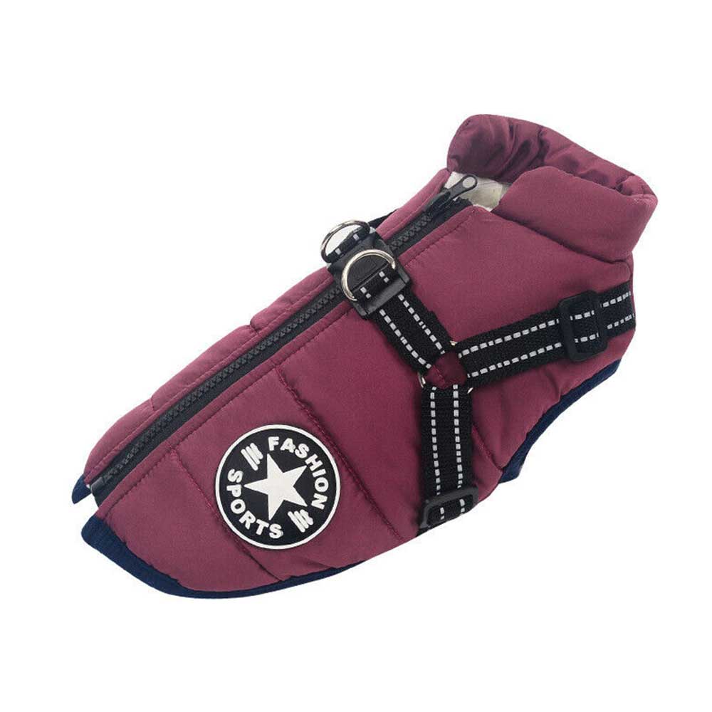 Winter Pet Dog Coat Pet Dog Jacket w/ Harness Waterproof Breathable Small Large - image 8
