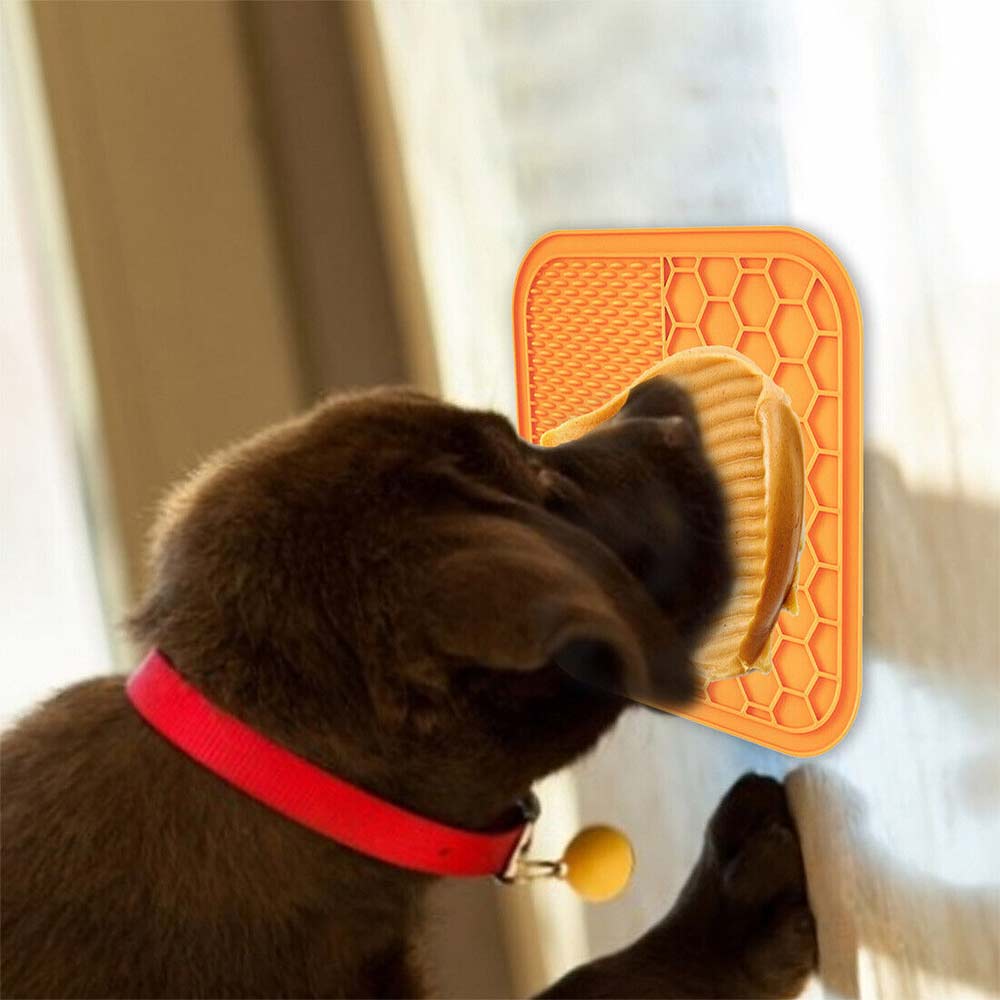 Silicone Silicone Pet Lick Mat Cat Puppy Dog Slow Feeder Lick Pad Bath Grooming Help - image 8