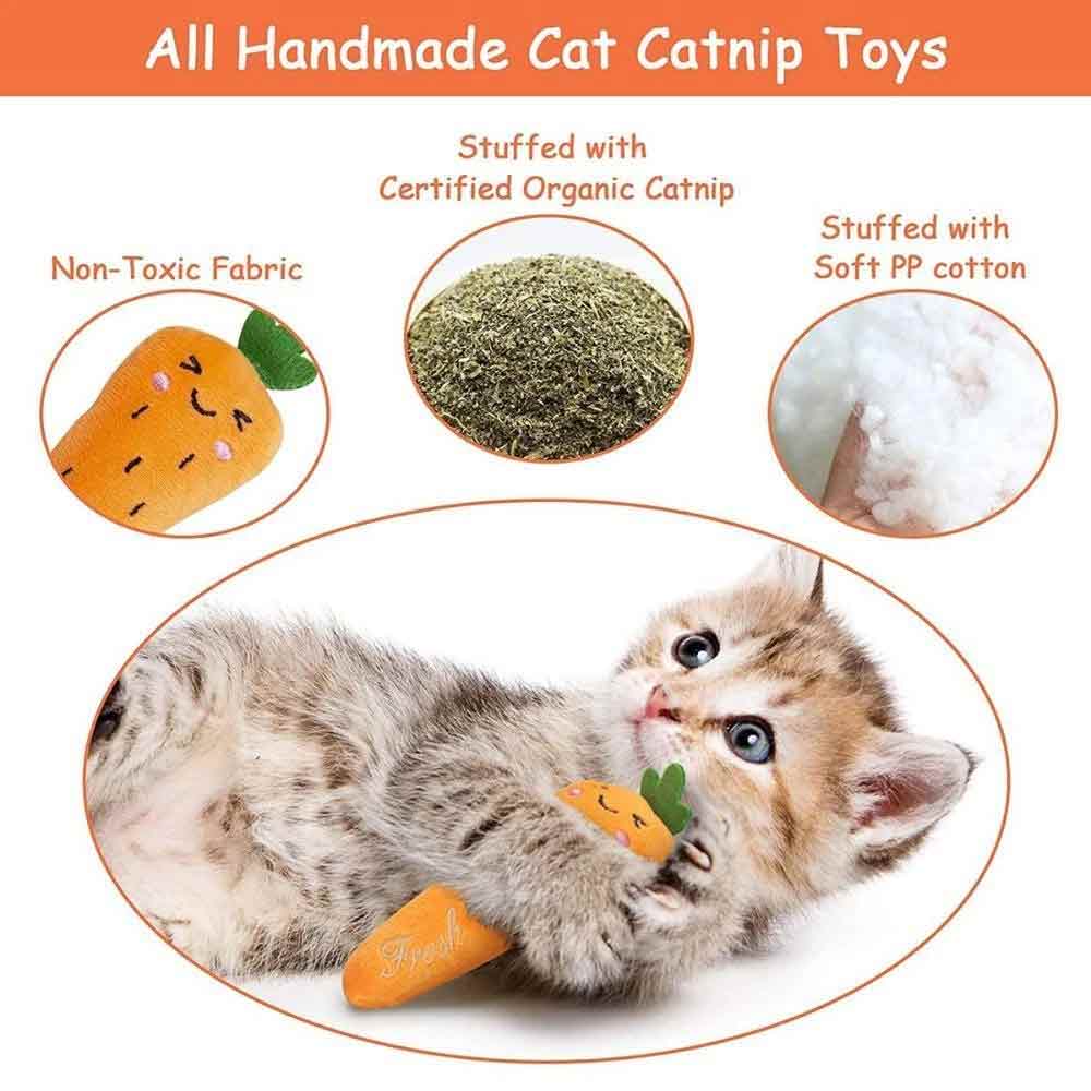 5-Piece Teeth Grinding Catnip Toys – Funny Interactive Plush Cat Chewing Vocal Toy Set - image 2