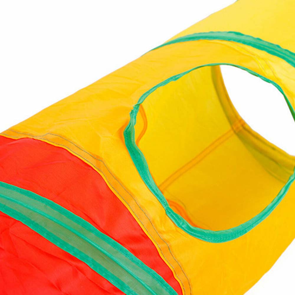 Kitten Playing Toy Pet Rabbit Play Fun Rainbow Peepholes Cat 2 Holes Dog Tunnel - image 6