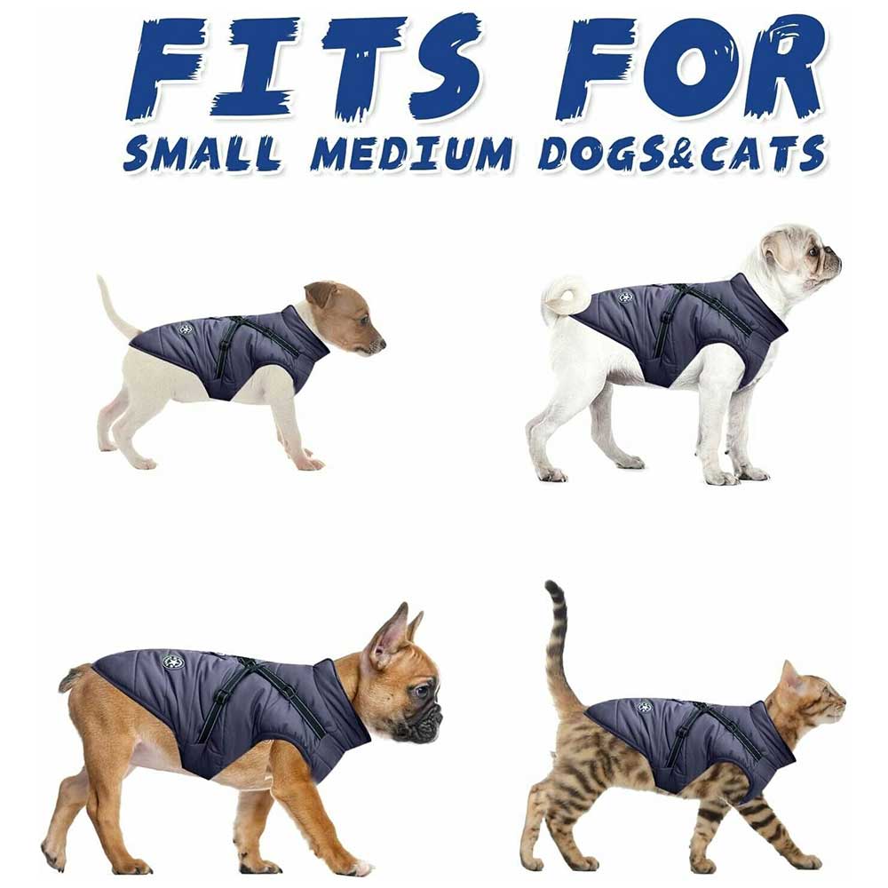 Winter Pet Dog Coat Pet Dog Jacket w/ Harness Waterproof Breathable Small Large - image 7