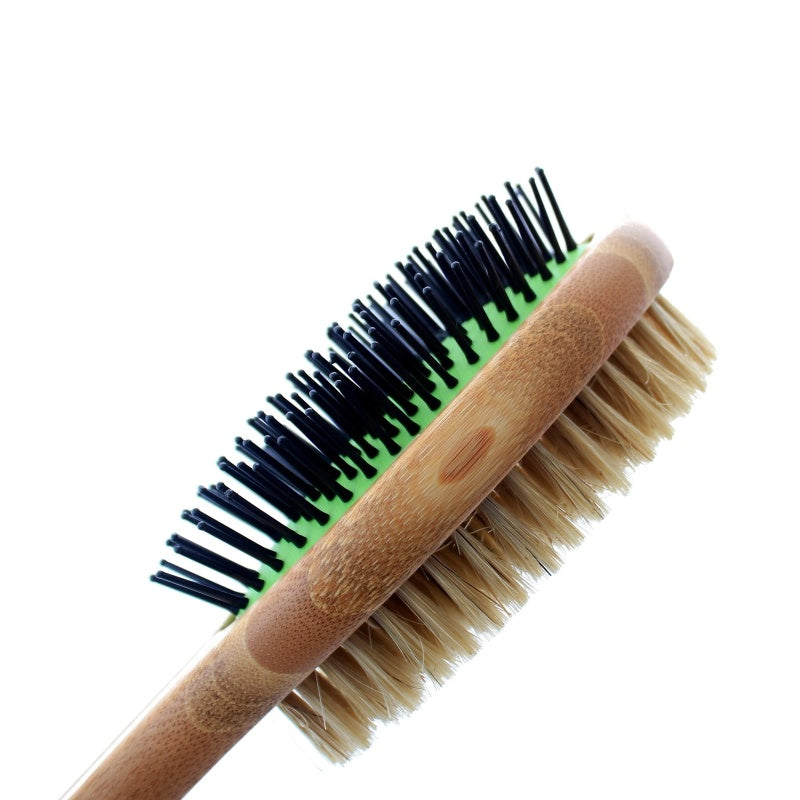 Double Sided Pin & Bristle Bamboo Brush for Dog Grooming - image 7
