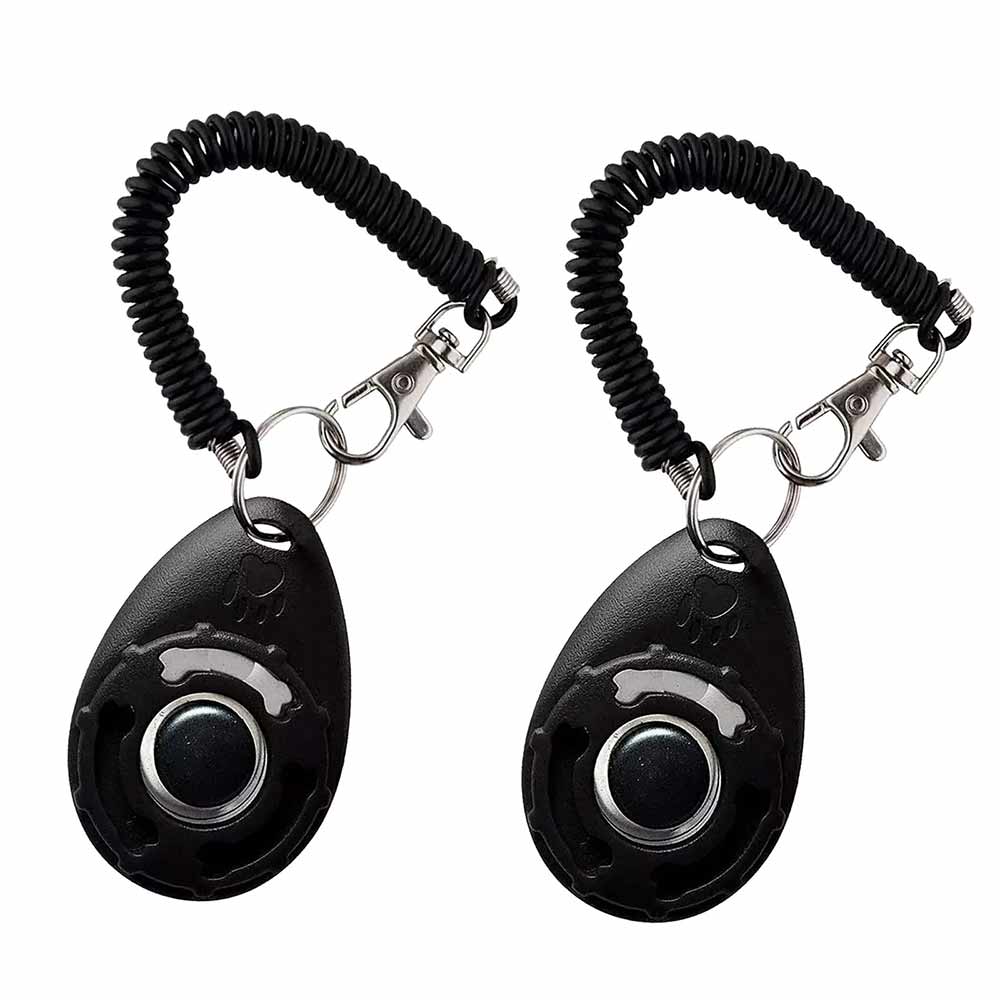2-Pack Dog Puppy School Clicker – Professional Training Aid, Black Pet Trainer - image 1