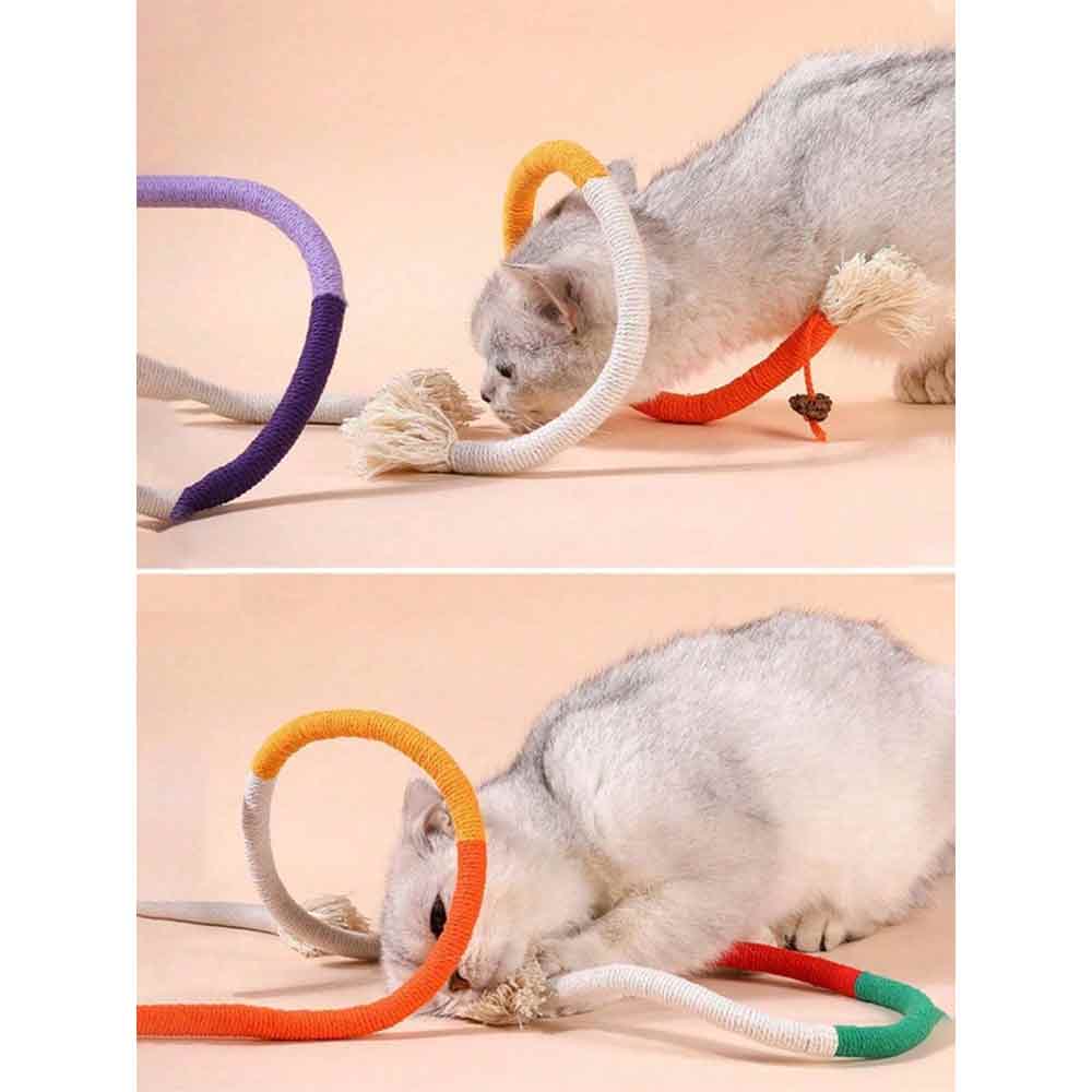 Catnip Rope Plush Cat Chew Toy – Teeth Cleaning Interactive Kitten Teething Play - image 5