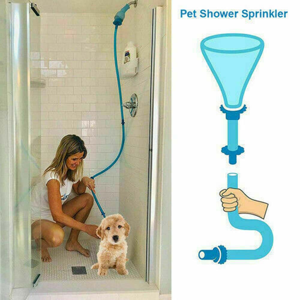 Pet Shower Connector Wash Hose Attachment Sprinkler Handheld Rinser Dogs Bathing - image 4