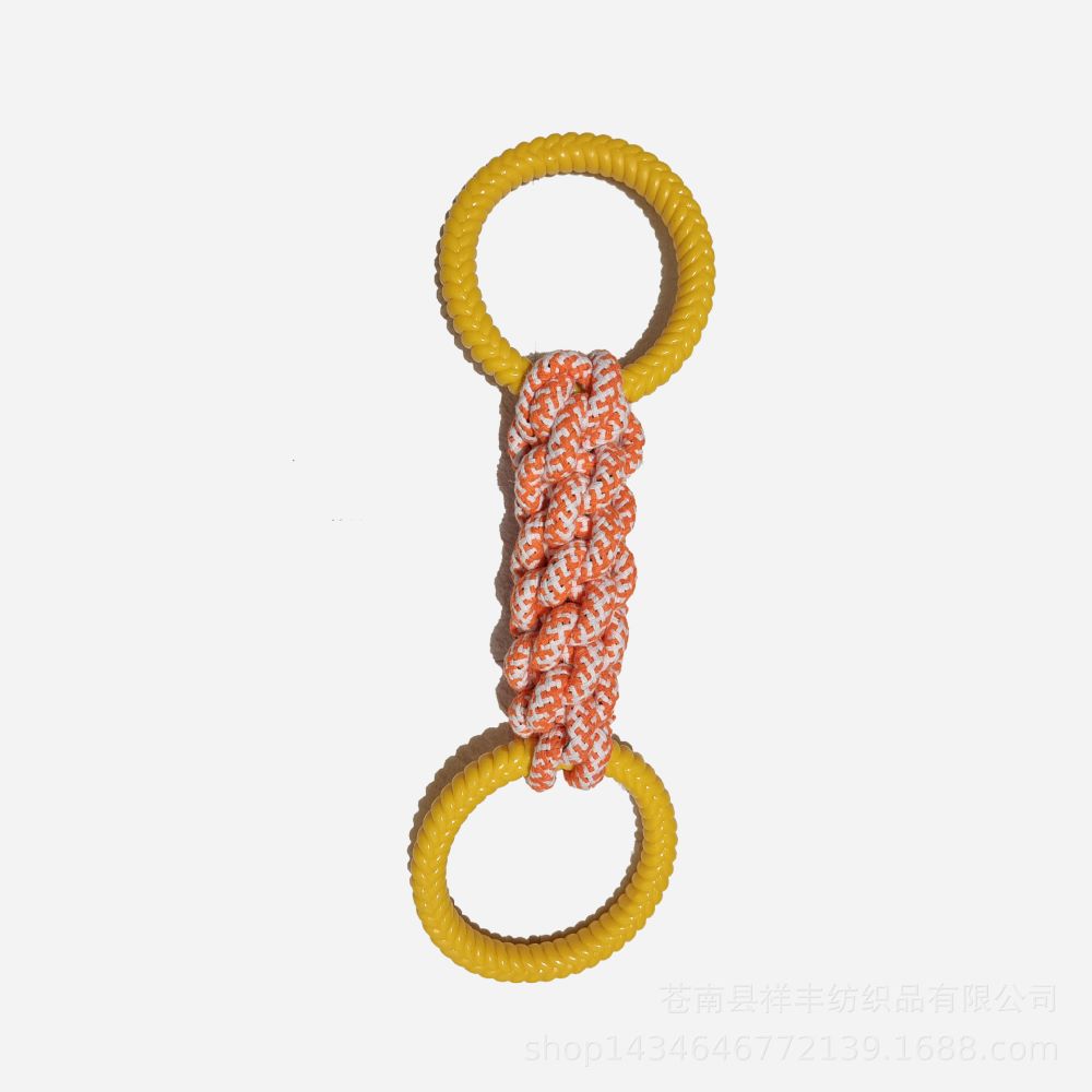 Heavy-Duty Dog Tug Toy – Cotton Rope with Rubber Ring for Large Breeds - image 7