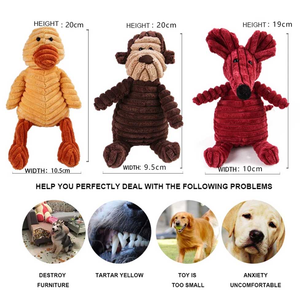 Puppy Teeth Toys Cute Pet Dog Chew Toy Squeaker Squeaky Soft Plush Play Sound - image 5