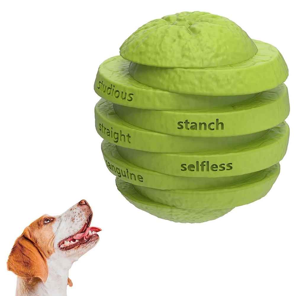 Durable Dog Chew Toy – Treat Dispenser & Interactive Pet Toy, Orange, 10cm - image 1