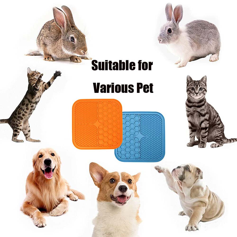 Silicone Silicone Pet Lick Mat Cat Puppy Dog Slow Feeder Lick Pad Bath Grooming Help - image 4