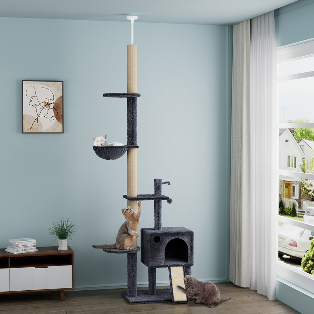 Cat Tree Scratching Post Scratcher Hammock Condo-2102558283280814087