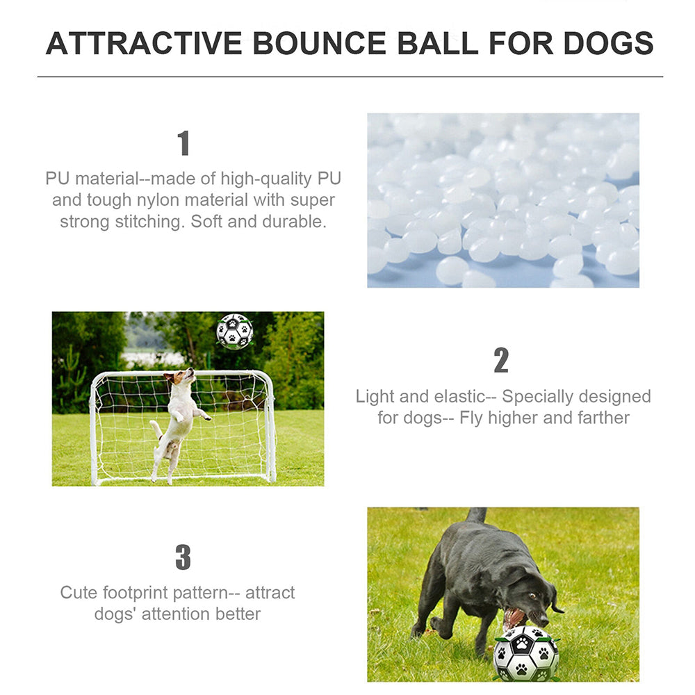 Dog Soccer Ball Grab Tabs Interactive Pet Dog Toy Football with Ball Pump - image 8
