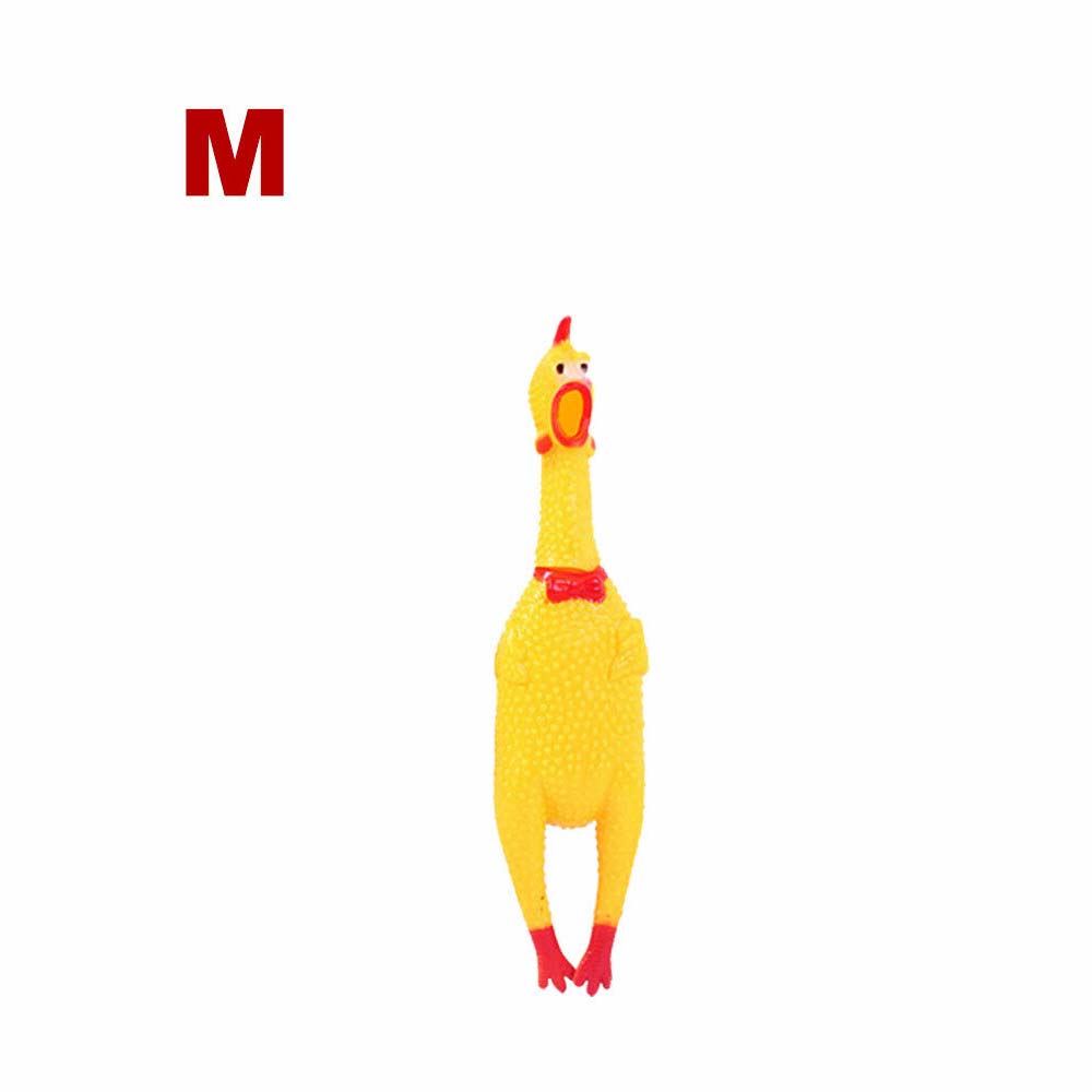 Squeaker Funny Screaming Chicken Toy Squeeze Rubber Chew Dog Bite Shrilling Pet - image 8